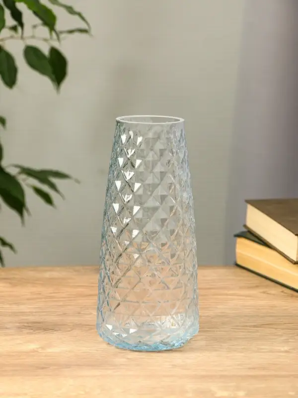 Ваза стекло настольная "Иви" 21,5х9,5х6,5 см, прозрачный