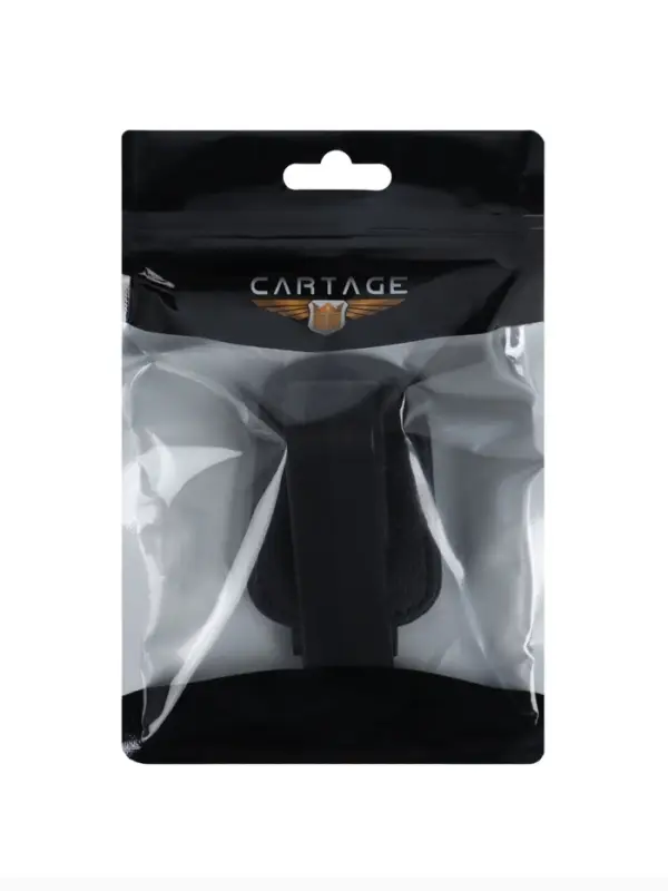 Держатель для очков автомобильный, кожаный, черный