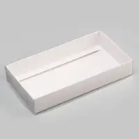 Кондитерская упаковка, белая с PVC крышкой, 18&times;10&times;3 см