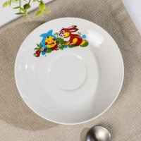 Блюдце чайное фарфоровое «Веселый Колобок», d=14 см, микс Блюдце чайное фарфоровое «Веселый Колобок», d=14 см, микс