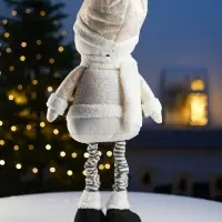 Фигура текстиль &laquo;Снеговик&raquo; 55-84 см, телеск-е ножки, 1LED, LR1130х3 (в компл.), Т/БЕЛЫЙ