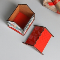 Новогодний чайный домик "С Любовью" 10,5х9,5х12 см Новогодний чайный домик "С Любовью" 10,5х9,5х12 см