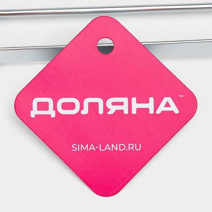 Полка на рейлинг Доляна, 24,5&times;17&times;14,5 см, цвет хромированный