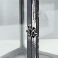 Подсвечник металл фонарь "Кружевные узоры" набор 2 шт 14х14х27 см, 20х20х40 см