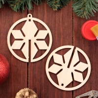 Деревянная игрушка на ёлку "Льдинка", шар, диаметр 8 см Деревянная игрушка на ёлку "Льдинка", шар, диаметр 8 см