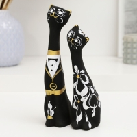 Фигура "Love Коты" набор 2шт черные 4х5х17.5см Фигура "Love Коты" набор 2шт черные 4х5х17.5см