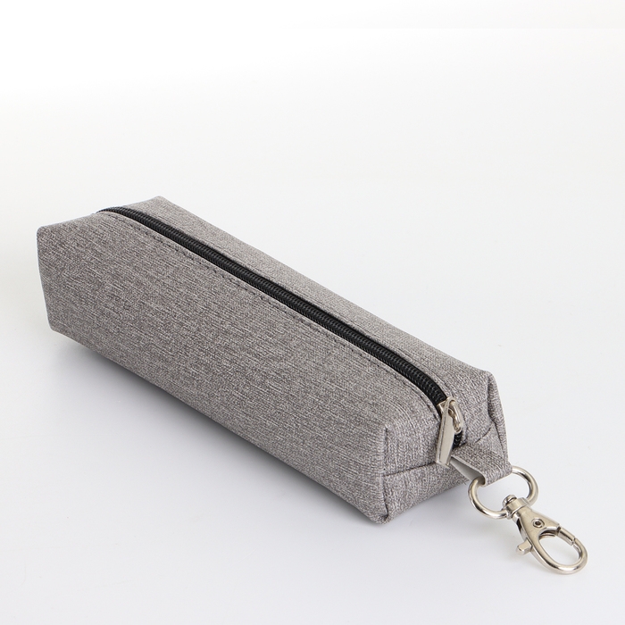 Ключница на молнии, длина 16 см, кольцо, карабин, цвет серый Ключница на молнии, длина 16 см, кольцо, карабин, цвет серый