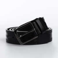 Ремень мужской &laquo;Великан&raquo;, ширина 4 см, винт, пряжка металл, цвет чёрный