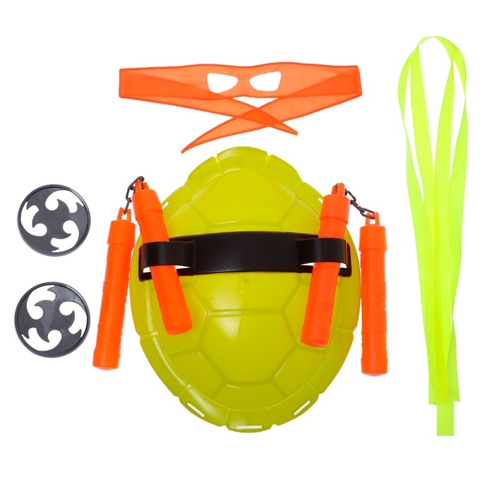 Набор ниндзя «Панцирь», 6 предметов, цвет оранжевый Набор ниндзя «Панцирь», 6 предметов, цвет оранжевый