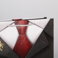 Пакет подарочный ламинированный, упаковка, &laquo;Джентльмен&raquo;, L 28 х 38 х 9 см