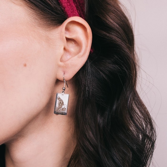 Серьги &laquo;Таро&raquo; сила, цвет серебро