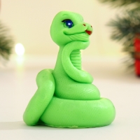 Новый год. Символ 2025. Фигурное мыло "Змейка Ёлочка" зеленое, 60г Новый год. Символ 2025. Фигурное мыло "Змейка Ёлочка" зеленое, 60г