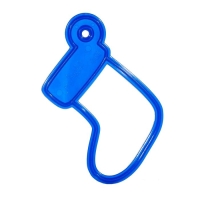 Форма для печенья &laquo;Рождественский носок&raquo;, вырубка, штамп, 9&times;8 см, цвет синий