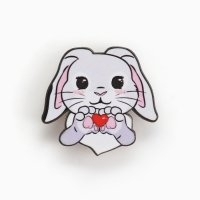 Значок на открытке &laquo;Зайчик&raquo;, 10 х 8 см