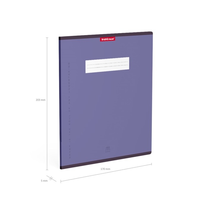 Тетрадь 48 листов в клетку, ErichKrause Unicolor, обложка мелованный картон, блок офсет 100% белизна, МИКС (1 вид в спайке) Тетрадь 48 листов в клетку, ErichKrause Unicolor, обложка мелованный картон, блок офсет 100% белизна, МИКС (1 вид в спайке)