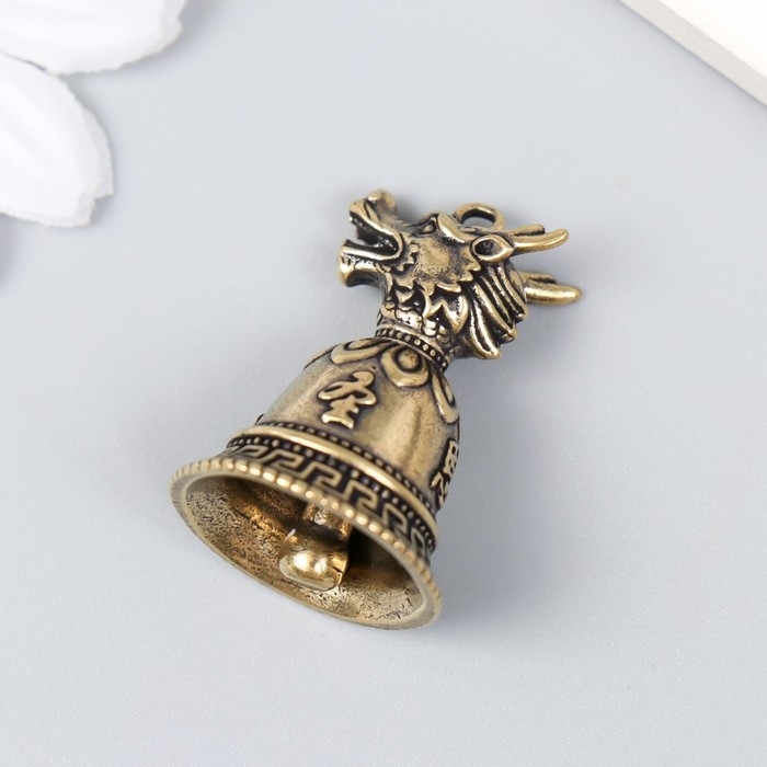 Колокольчик латунь "Голова дракона" 2,2х2,2х3 см