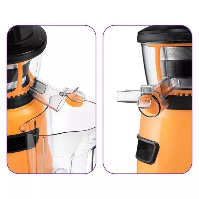 Соковыжималка Kitfort КТ-1160, шнековая, 150 Вт, 1/1 л, 50 об/мин, оранжево-чёрная Соковыжималка Kitfort КТ-1160, шнековая, 150 Вт, 1/1 л, 50 об/мин, оранжево-чёрная