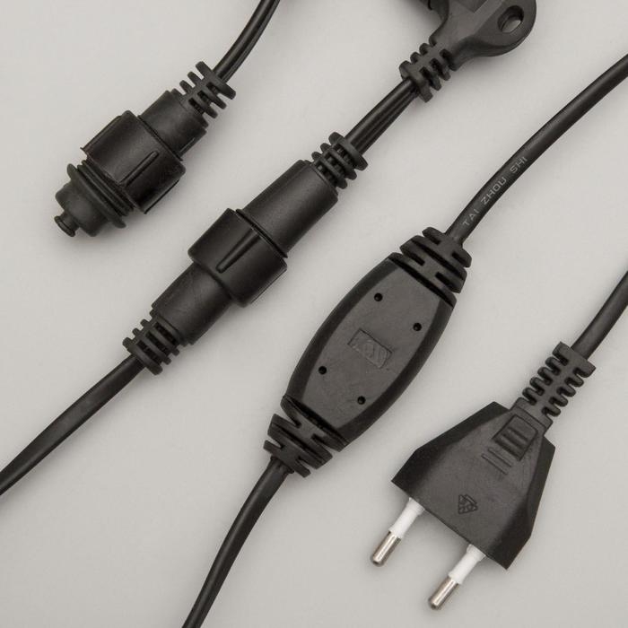 Гирлянда &laquo;Занавес&raquo; 2 &times; 6 м, IP44, УМС, тёмная нить, 1440 LED, свечение тёплое белое, 220 В