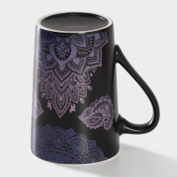 Кружка фарфоровая Magistro &laquo;Мандала&raquo;, 380 мл, фиолетовый узор