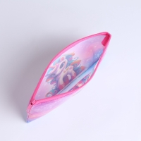 Косметичка-пенал Единорог, 20,5*0,5*9,5см, отд на молнии, розовый Косметичка-пенал Единорог, 20,5*0,5*9,5см, отд на молнии, розовый