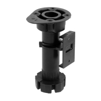 Опора пластиковая ТУНДРА, регулируемая d=26, H=120-160 мм, с клипсой, черная, набор 4 шт