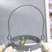 Подсвечник металл, стекло на 1 свечу "Фонарь. Бохо" серый 19х15,5х13 см