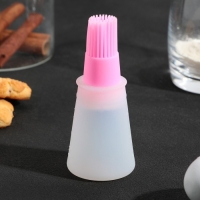 Кисть для масла &laquo;Прованс&raquo;, 11.8 х 5.2 см, силикон, цвет розовый