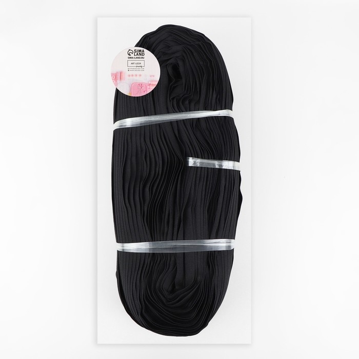 Молния рулонная &laquo;Спираль&raquo;, №5, 200 м, цвет чёрный