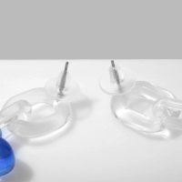 Серьги пластик &laquo;Собачка&raquo; из воздушного шара, цвет бензиновый