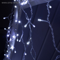 Гирлянда &laquo;Бахрома&raquo; 3 &times; 0.6 м, IP44, УМС, прозрачная нить, 160 SMD-LED, свечение белое, 220 В