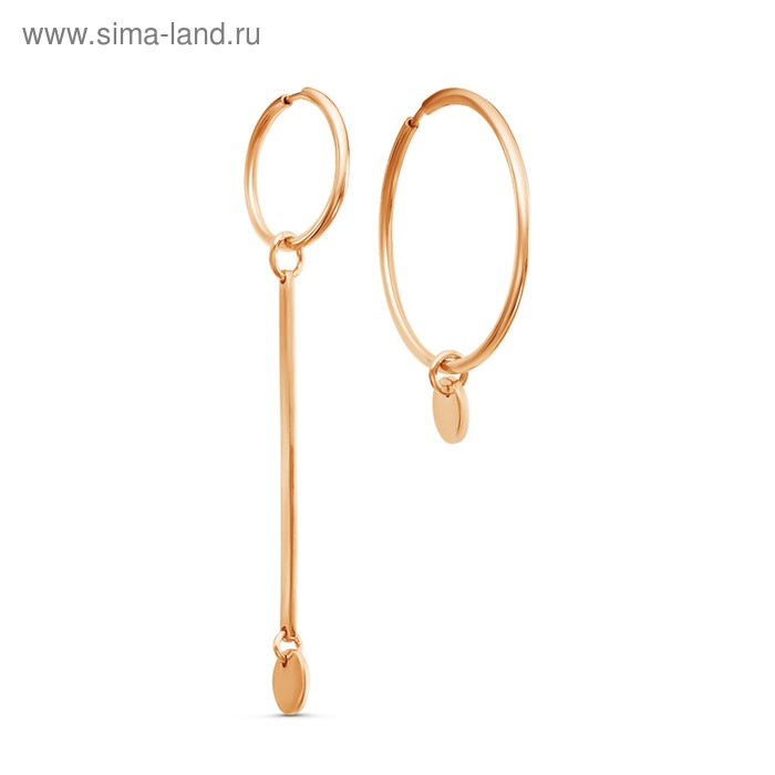 Серьги &laquo;Минимал&raquo; асимметрия мини, позолота