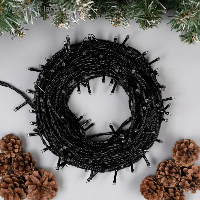 Гирлянда &laquo;Нить&raquo; 20 м, IP20, тёмная нить, 200 LED, свечение красное, 8 режимов, 220 В