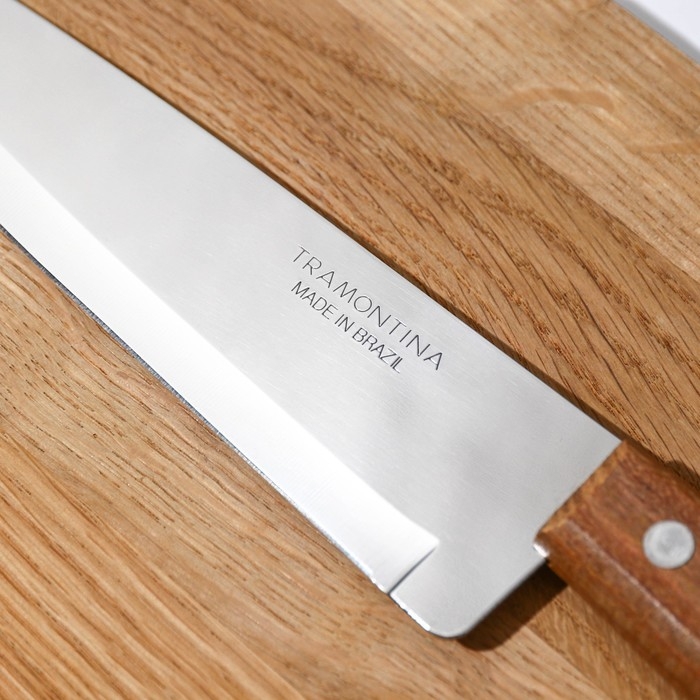 Нож поварской Tramontina Universal, лезвие 17,5 см, сталь AISI 420, деревянная рукоять