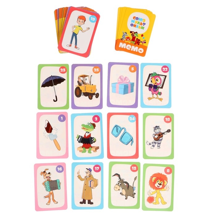 Настольная игра &laquo;МЕМО. Союзмультфильм&raquo;, 2-6 игроков, 3+, 50 карточек