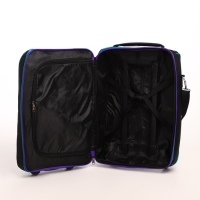 Чемодан детский 32 л (S) Sacvoyage, отдел на молнии, цвет чёрный/синий