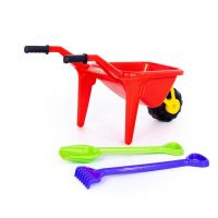 Песочный набор: тачка «Садовод», лопата большая, грабли большие, цвета МИКС Песочный набор: тачка «Садовод», лопата большая, грабли большие, цвета МИКС