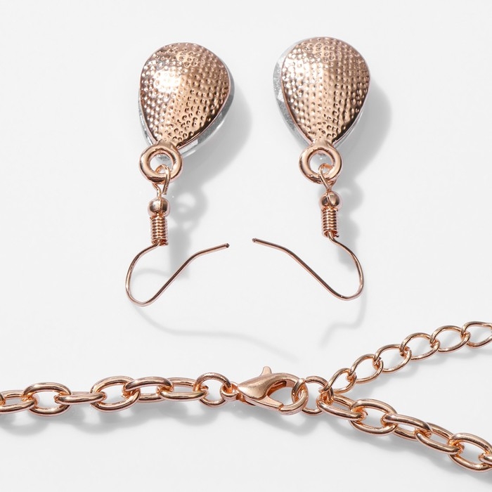 Набор 2 предмета: серьги, колье &laquo;Великолепный век&raquo; цветы, цвет золото, 42 см