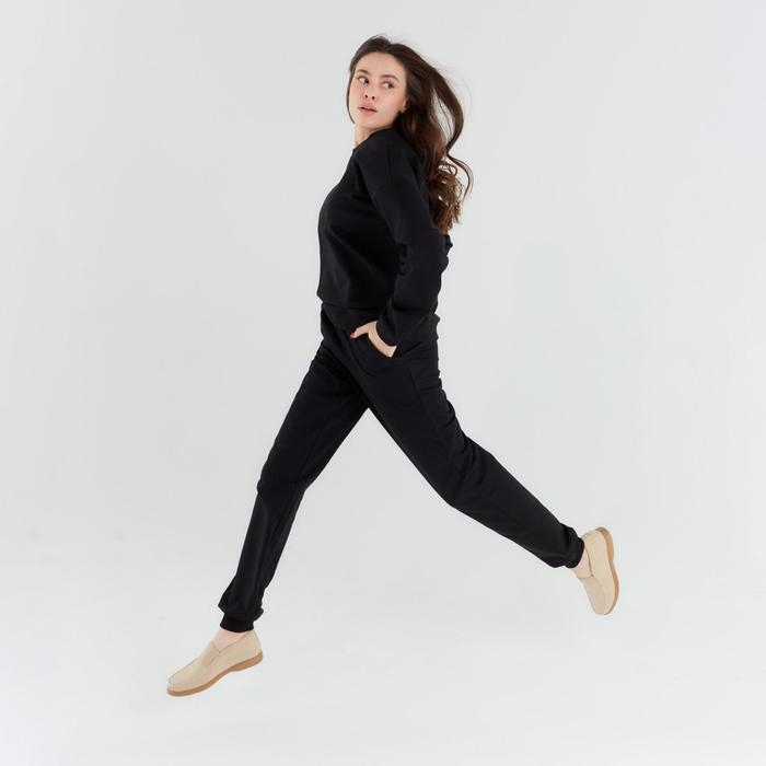 Костюм женский (свитшот, брюки) MINAKU: Casual Collection цвет чёрный, размер 42 Костюм женский (свитшот, брюки) MINAKU: Casual Collection цвет чёрный, размер 42