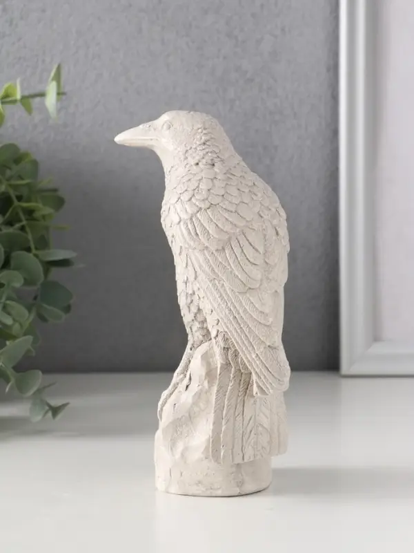 Фигура &laquo;Ворон на камне&raquo;, 15.5&times;5.5&times;10 см, серая