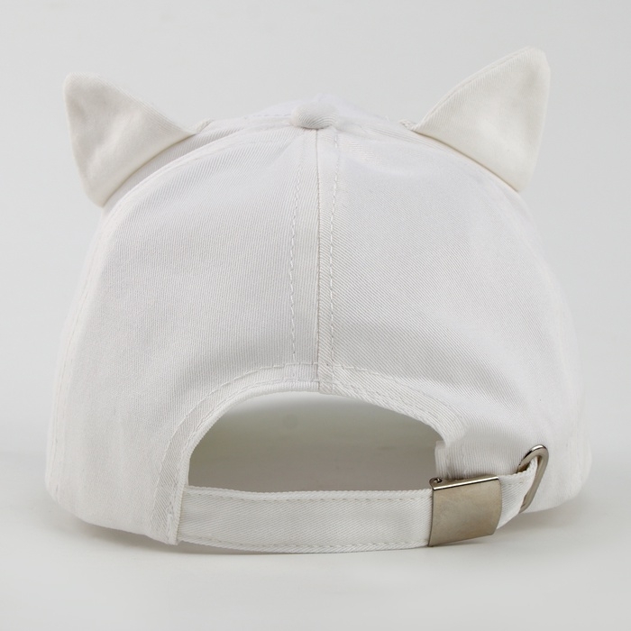 Кепка детская для девочки Кепка детская для девочки "Котик", с ушками, цвет белый р-р 52-54 5-7 лет