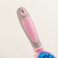 Двусторонняя щётка - расческа с волнистыми зубьями, средняя, 6 х 19 см, розовая Двусторонняя щётка - расческа с волнистыми зубьями, средняя, 6 х 19 см, розовая