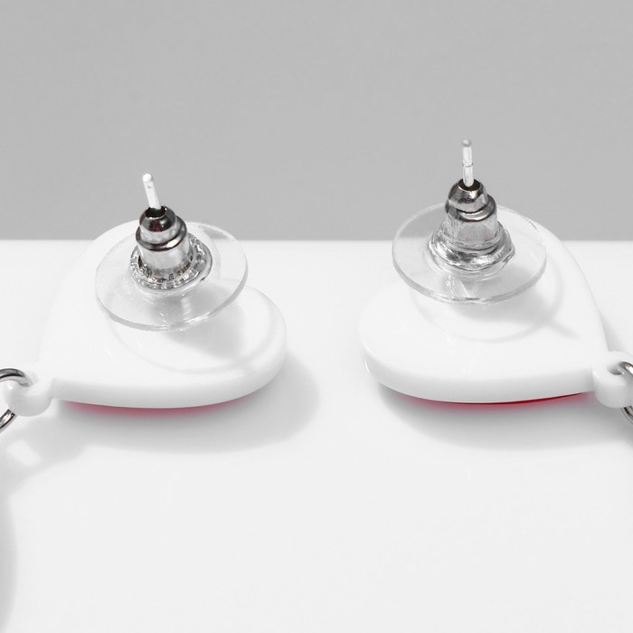 Серьги акрил &laquo;Масть&raquo;, цветные в серебре