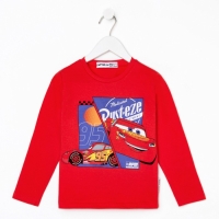 Футболка с длинным рукавом "Тачки", Disney, рост 110-116, красный