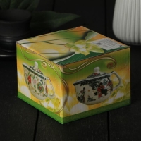 Чайник заварочный &laquo;Весеннее цветение&raquo;, 200 мл , с металлическим ситом, цвет зеленый