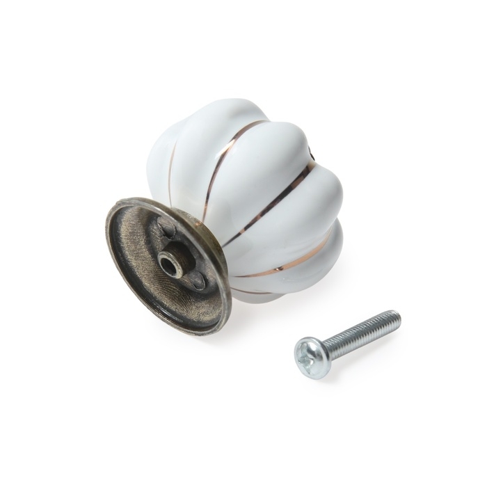 Ручка-кнопка PEONY Ceramics 001, керамическая, белая Ручка-кнопка PEONY Ceramics 001, керамическая, белая