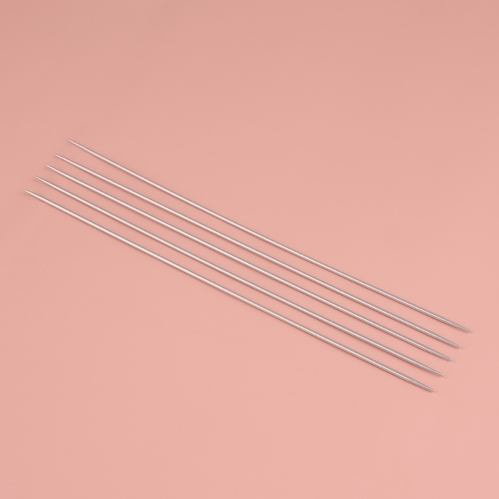 Спицы для вязания, чулочные, с тефлоновым покрытием, d = 2 мм, 20 см, 5 шт