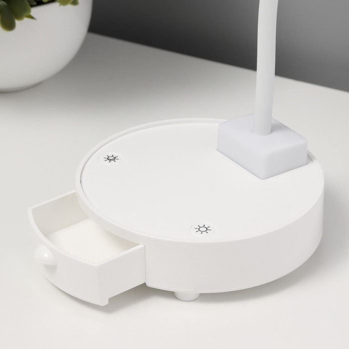 Настольная лампа "Ренди" LED 4Вт USB АКБ белый 11х23 см