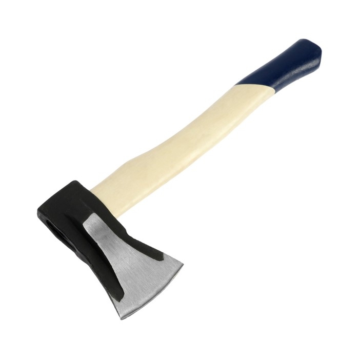 Колун кованый ТУНДРА, круглый железный клин, топорище из Гикори (орешник) 43 см, 1 кг