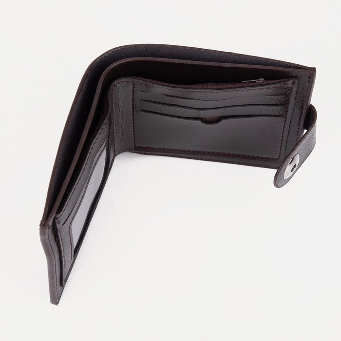 Портмоне мужское на магните, отдел для купюр, для карт, для монет, цвет коричневый Портмоне мужское на магните, отдел для купюр, для карт, для монет, цвет коричневый