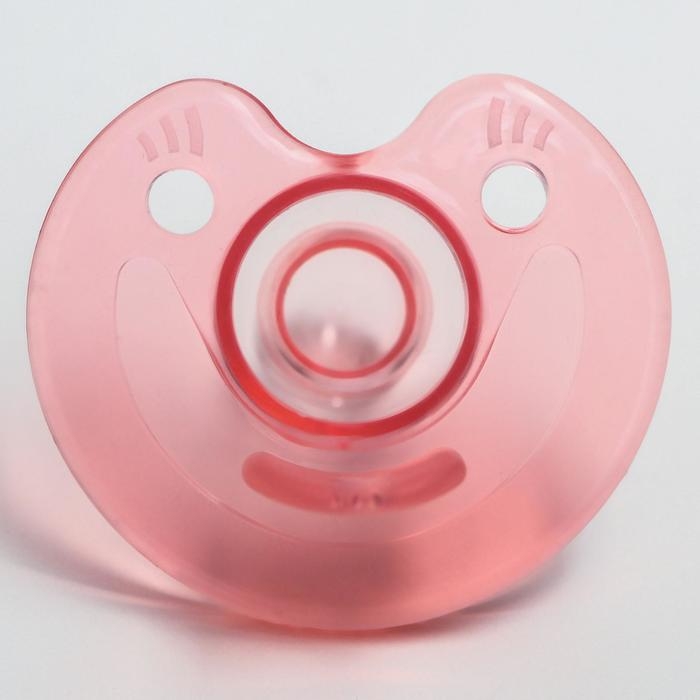 Соска - пустышка цельносиликоновая классическая &laquo;Улыбка&raquo;, от 0 мес., цвет МИКС